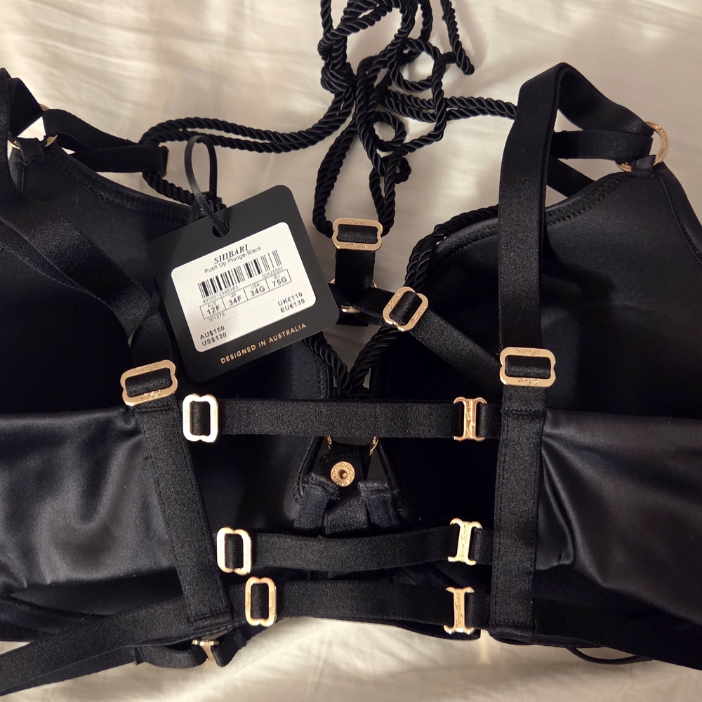 Honey Birdette Shibari Black Bra Size 34G - Picture 7 of 8